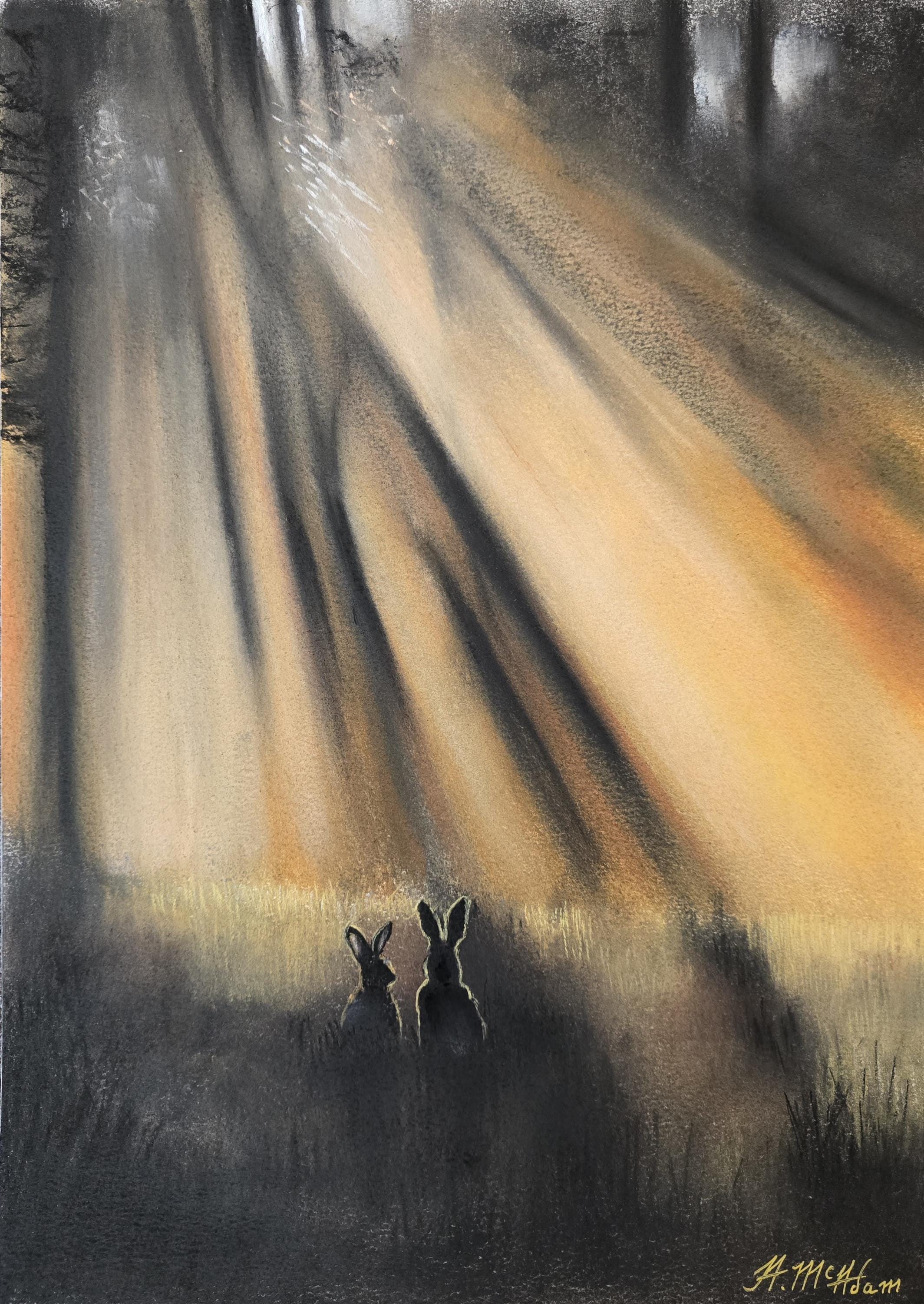 Hazel and Fiver. High Quality Fine Art Print of an Original Work by ...