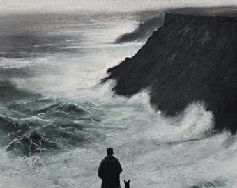 Potęga miłości. Oryginał sygnowanego dzieła Andrew McAdama. Bez ramy, format A3, 42 cm x 29,7 cm.