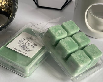 Fondant pour cire de soja, eucalyptus, chanvre, parfum puissant, parfum d'intérieur longue tenue, coulé à la main