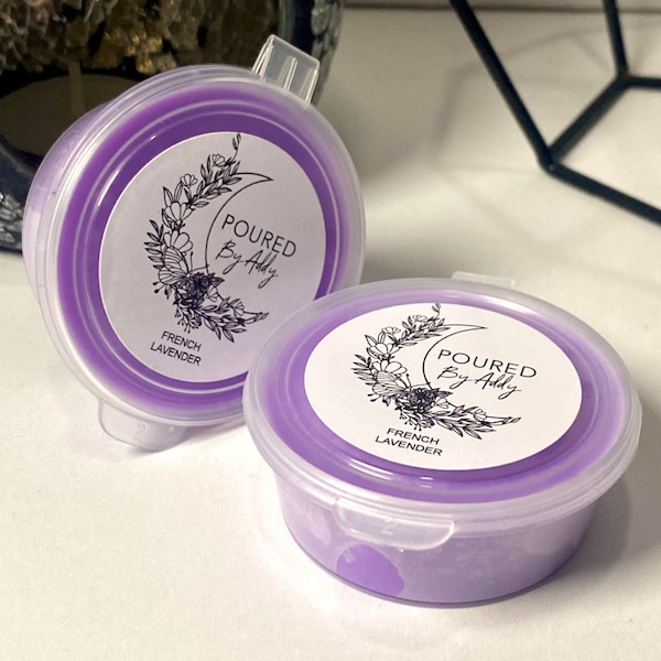 French Lavender Scented Soy Wax Shot Pot // Highly scented melt sample, Fragrance sample, Soy wax melt tester, Hand poured melts, Sample pot