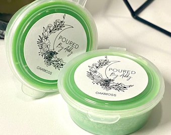 Pote de Cera Derretida com Musgo de Carvalho e Soja – Amostra de Fragrância Artesanal, Testadores de Cera Derretida, Aroma Intenso