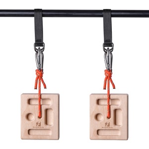 Tabla de suspensión portátil Ultimate de Mountain Rocks con pasador de carga de correa para tabla de suspensión, agarre de pinza y agarre de crimpado de granjero para entrenamiento de fuerza