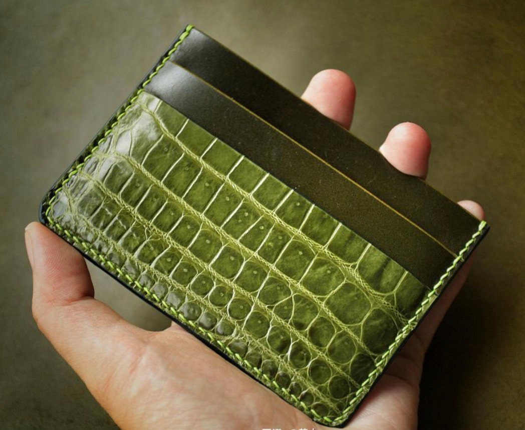 Card holder minimalist style leather/ fabric DIY Digital | Etsy