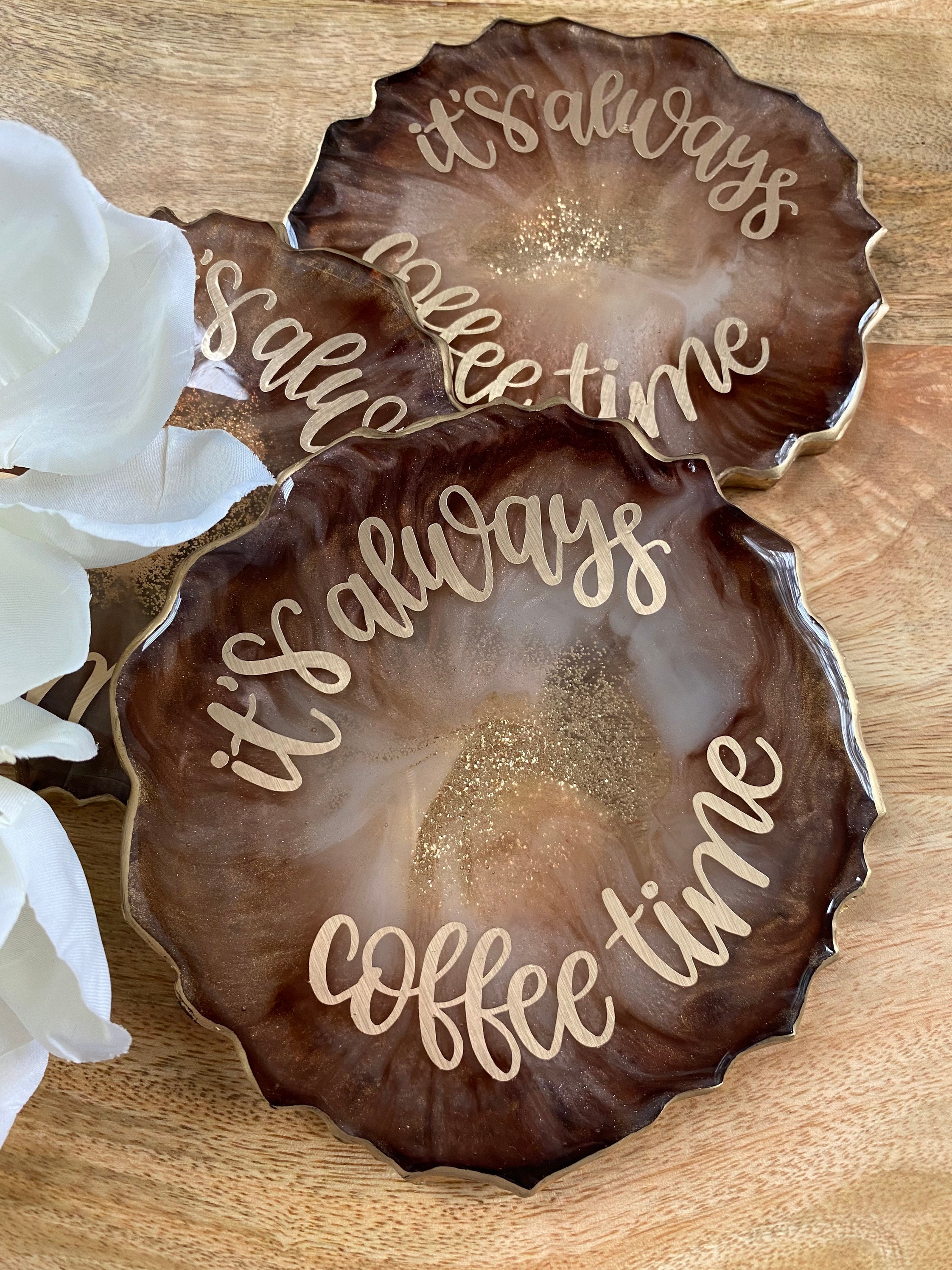 Epoxy coasters/set of Etsy