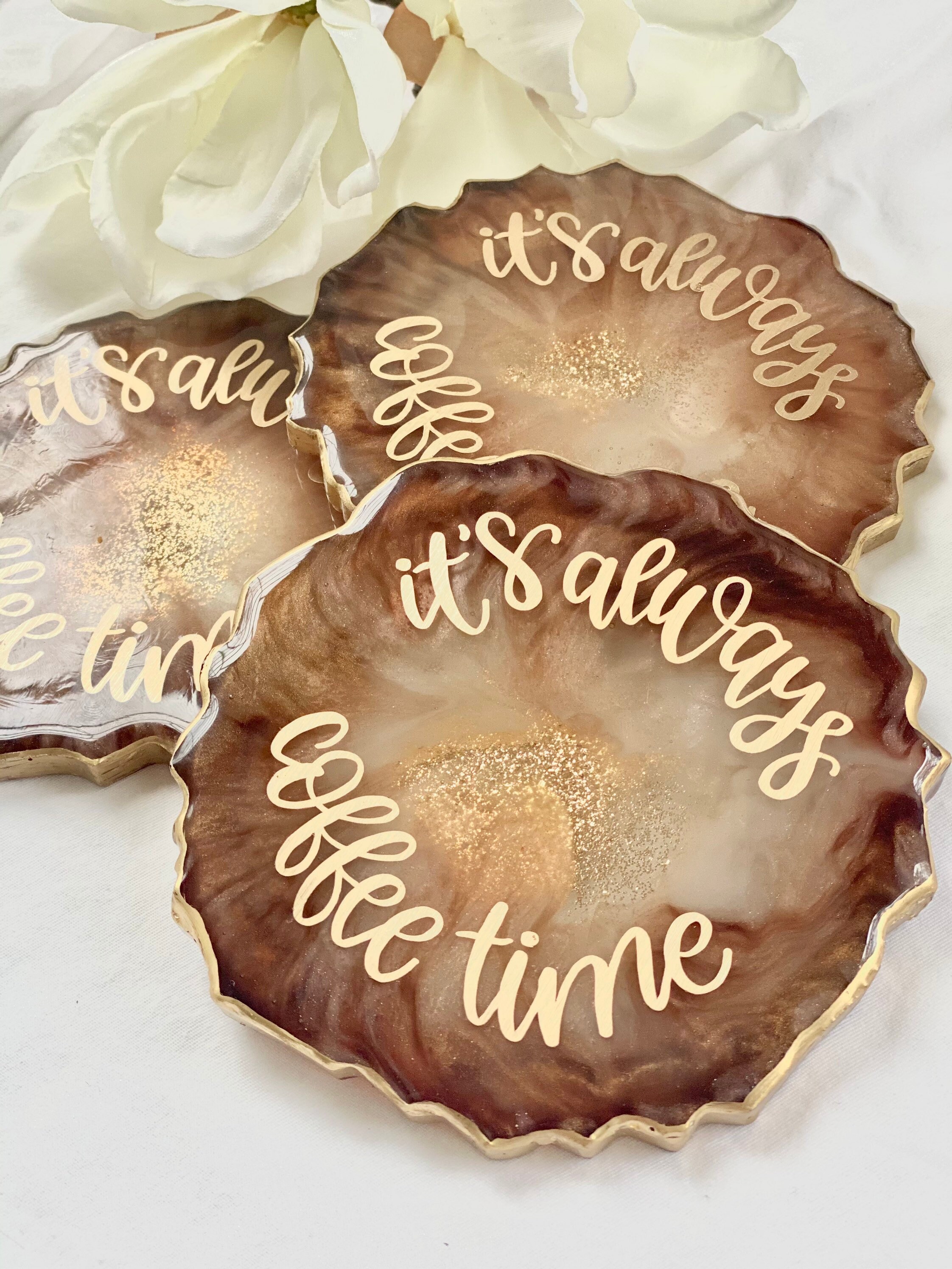 Epoxy coasters/set of Etsy