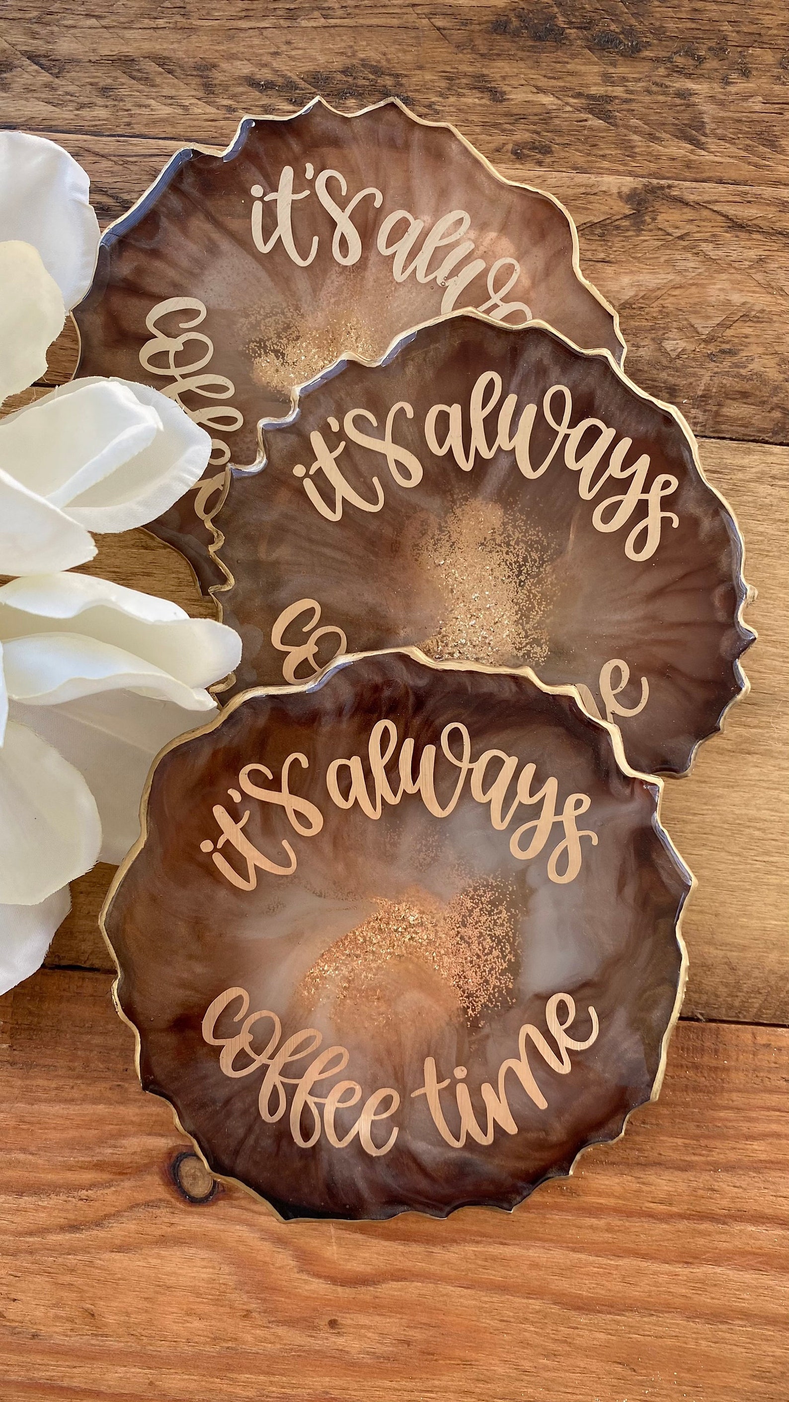 Epoxy coasters/set of Etsy