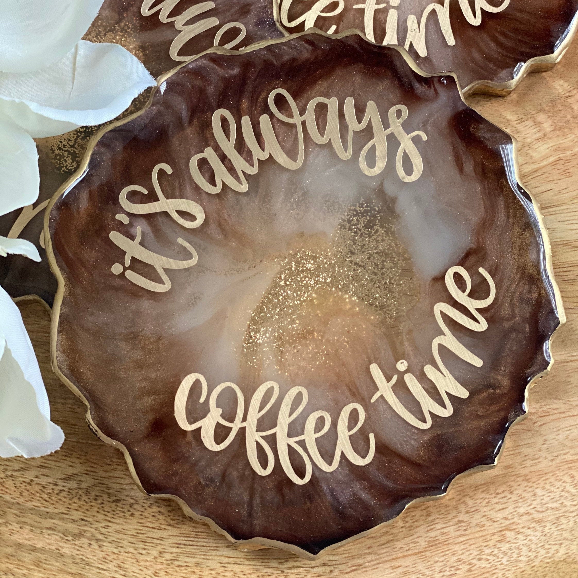 Epoxy coasters/set of Etsy