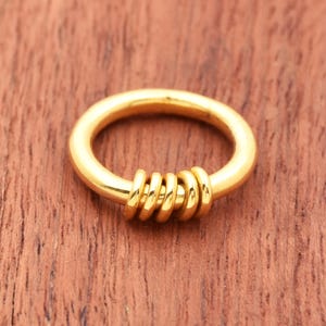 Round Band ring, 925 Sterling Ring, Silver Stacking Ring, Gold Plated Ring, Handmade ring, Five Rolling Band Ring, Thick Round Band Ring