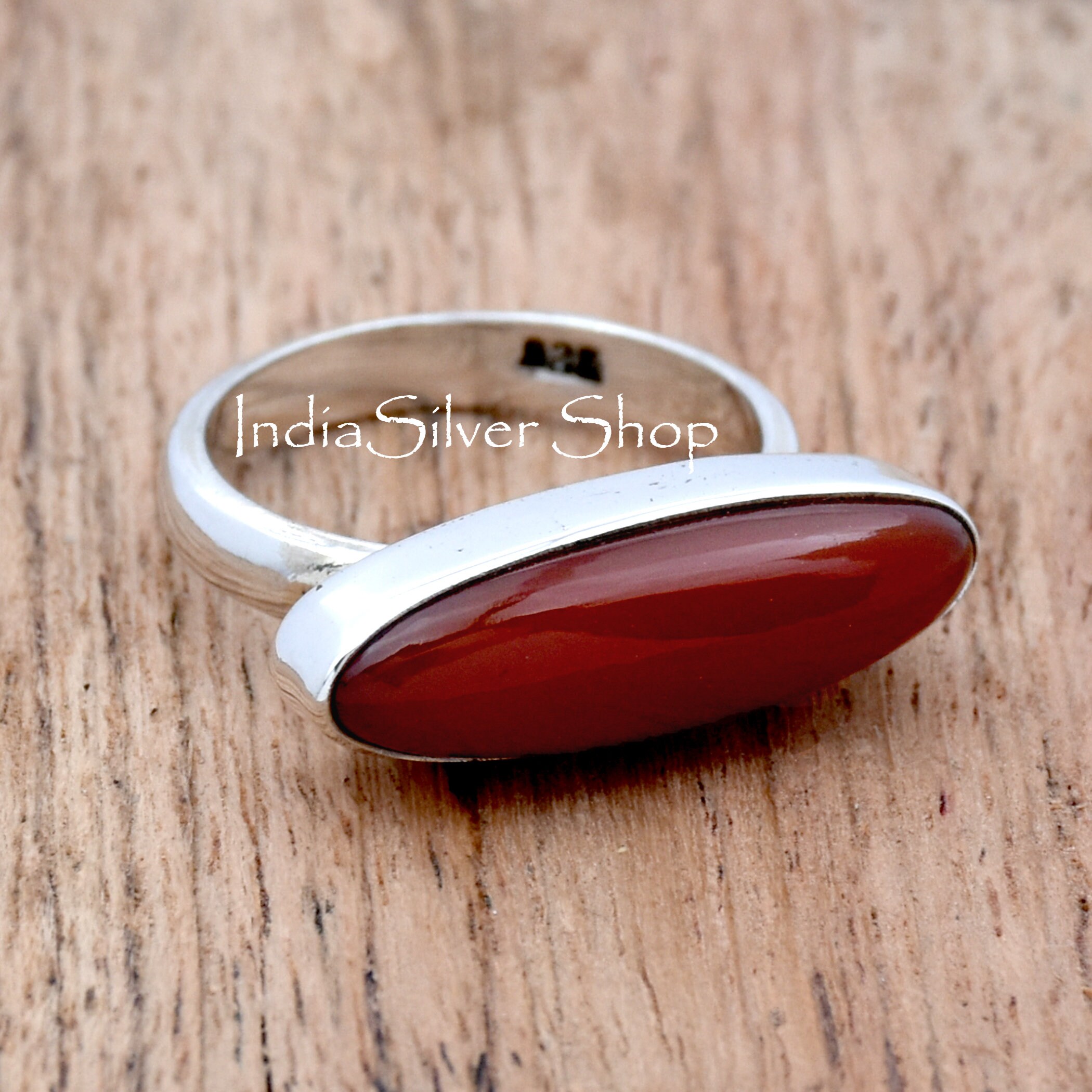 Maroon stone ring clearance
