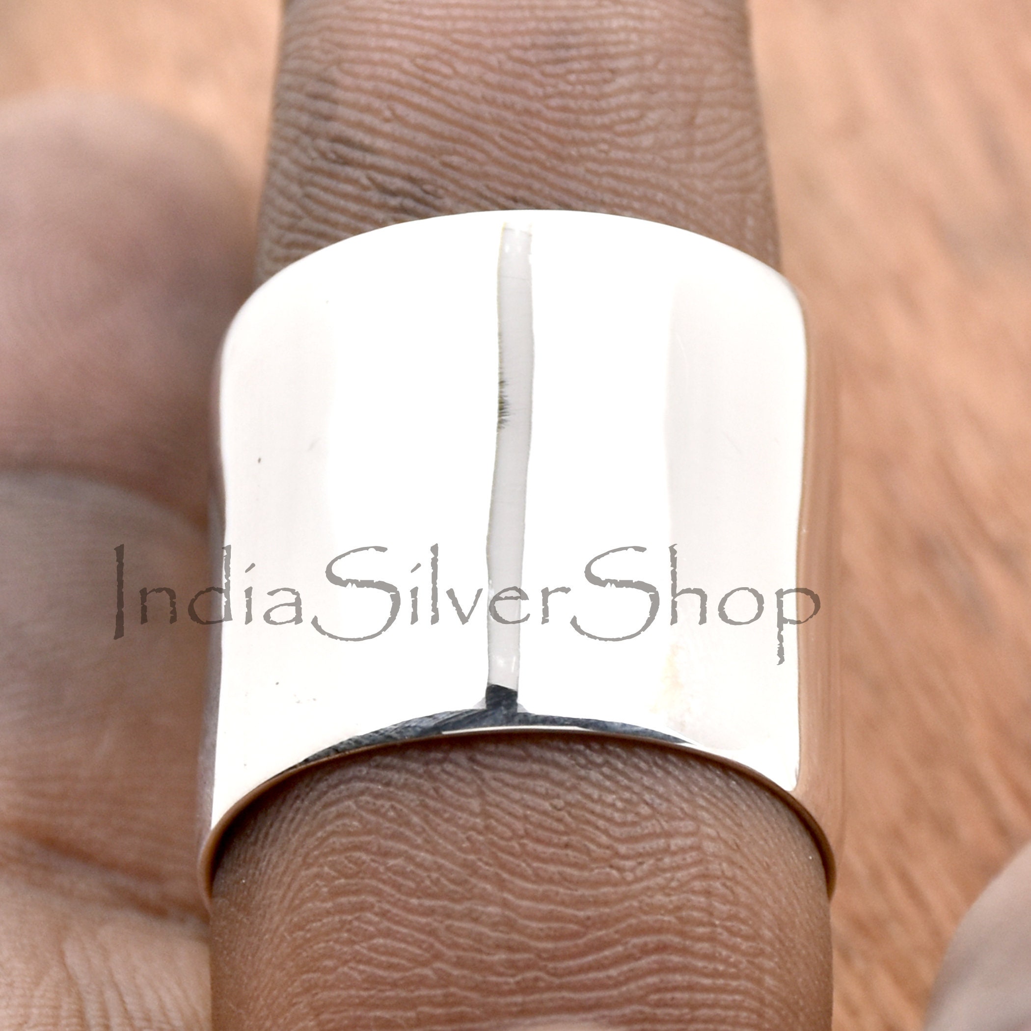 Boho Sterling Silver Wide Band Ring - 22 MM - Etsy
