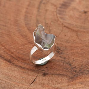 Raw Opal Ring, 925 Sterling Silver Ring, Handmade Ring, Ethiopian Opal Ring, Raw Stone Ring, Uncut Stone Ring, Handmade Ring, Gift for Her