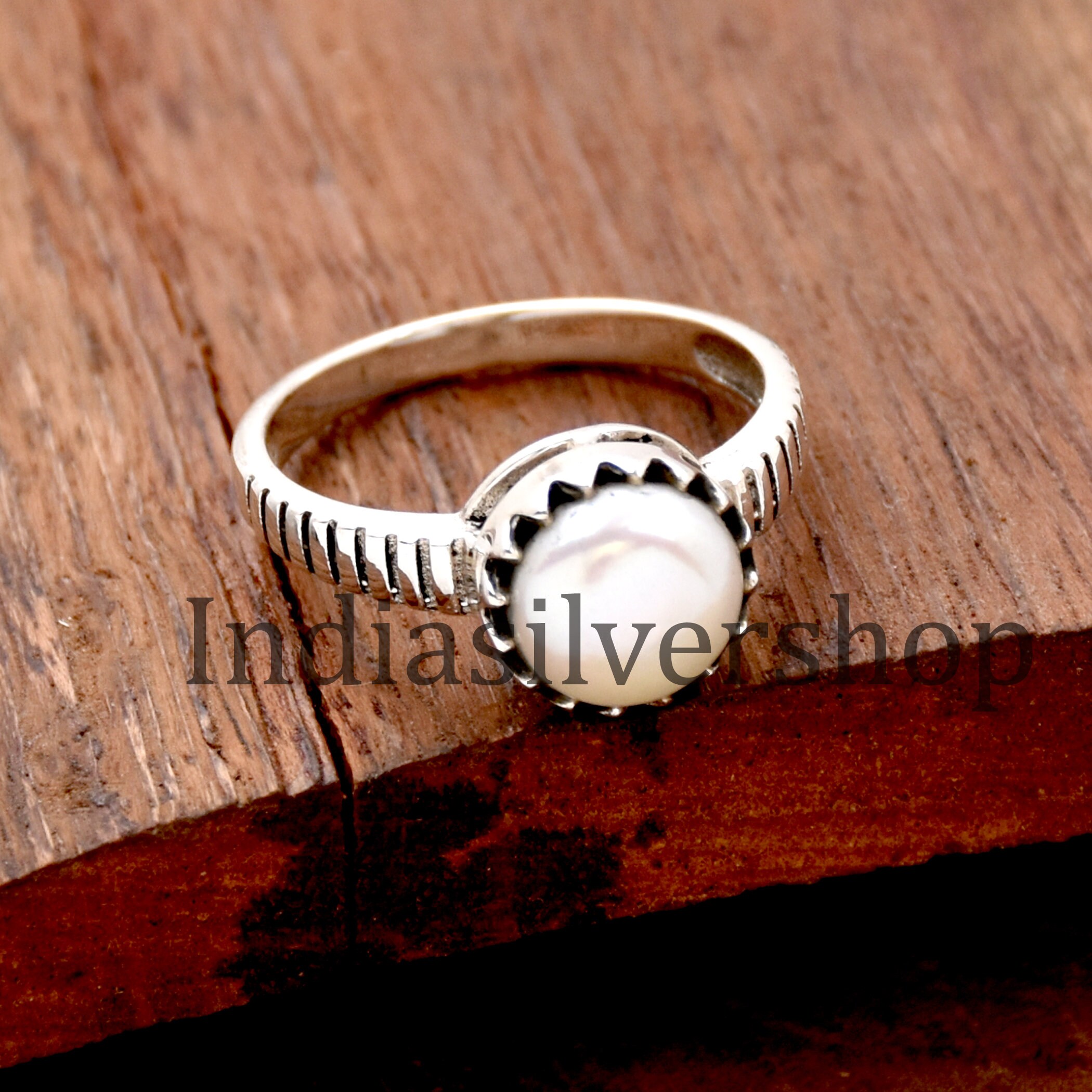 Fesh Water Pearl Ring 925 Sterling Silver Ring Handmade Ring