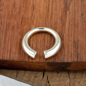 925 Solid Sterling Silver Ring, Round Band Ring, 5mm Band Ring, Adjustable Ring, Silver Band Ring, Thumb Ring, Toe Midi Ring, Gift for Her