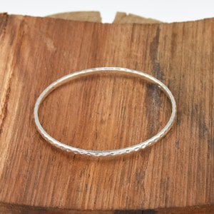 Bracelet jonc en argent sterling martelé : épais bracelet manchette bohème