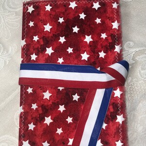 Flowish Patriotic Junk Journal #3 Red with White Stars