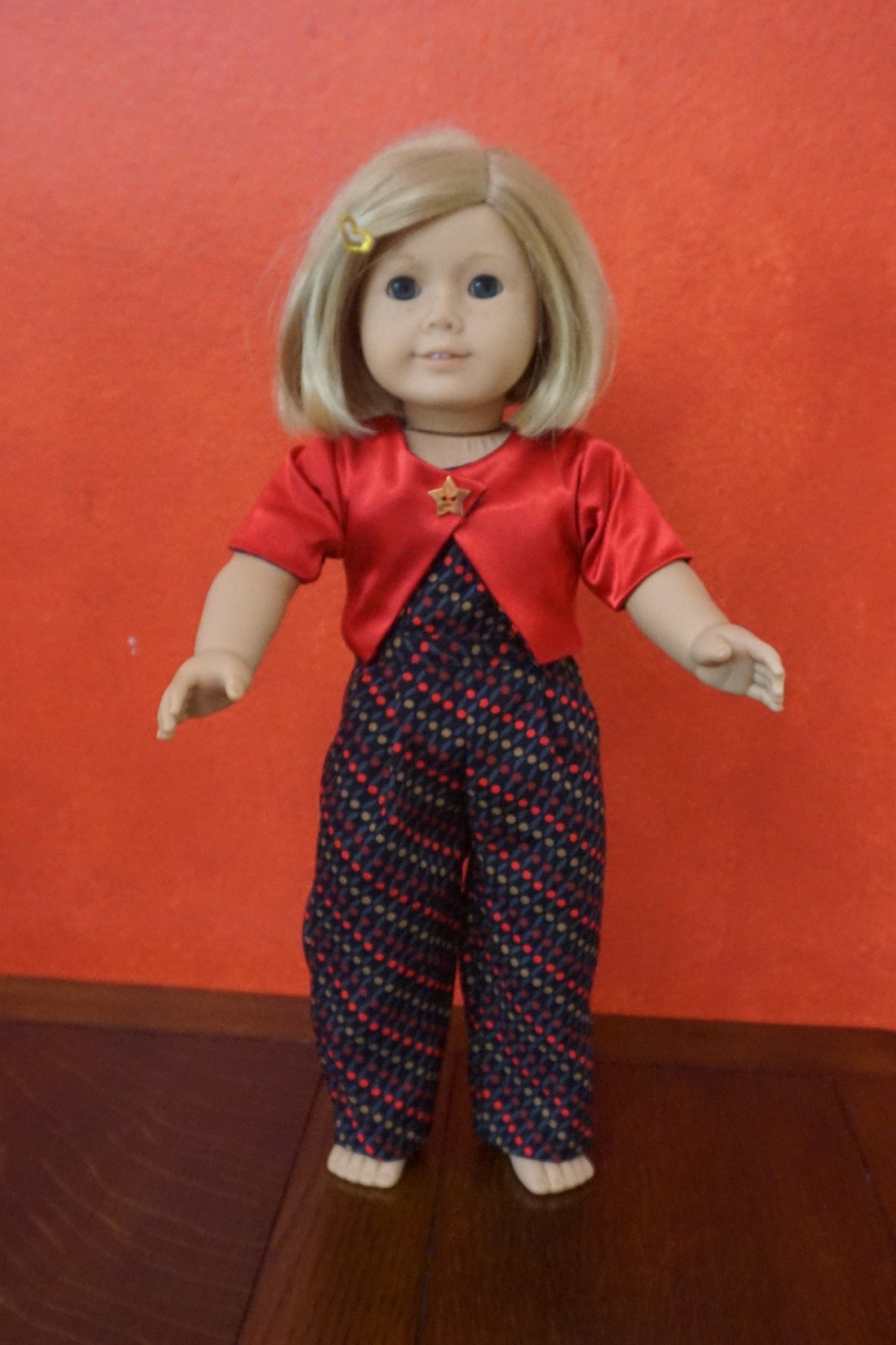 American Girl Size Doll Clothes Holiday Jump Suit and Satin - Etsy