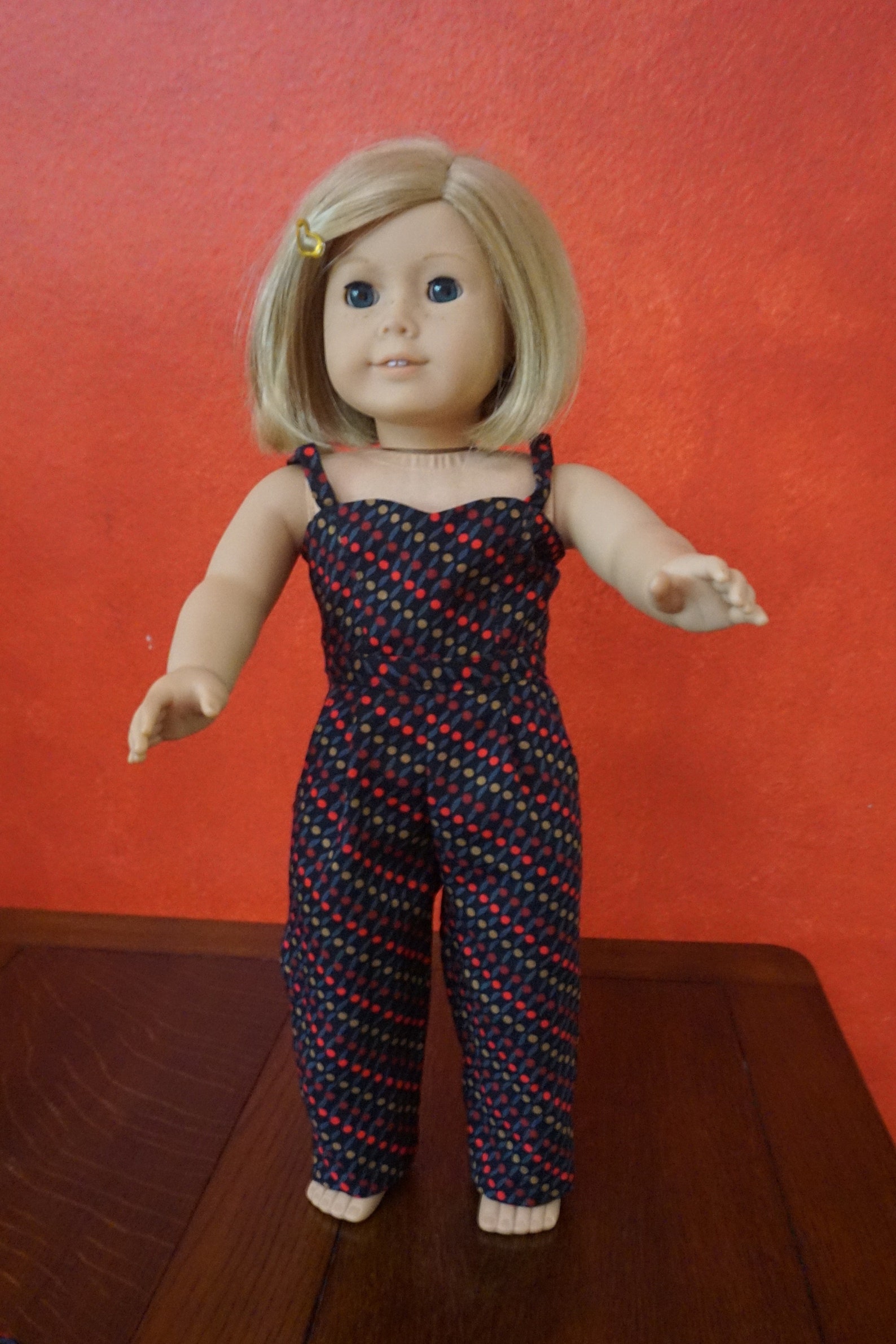 American Girl Size Doll Clothes Holiday Jump Suit and Satin - Etsy