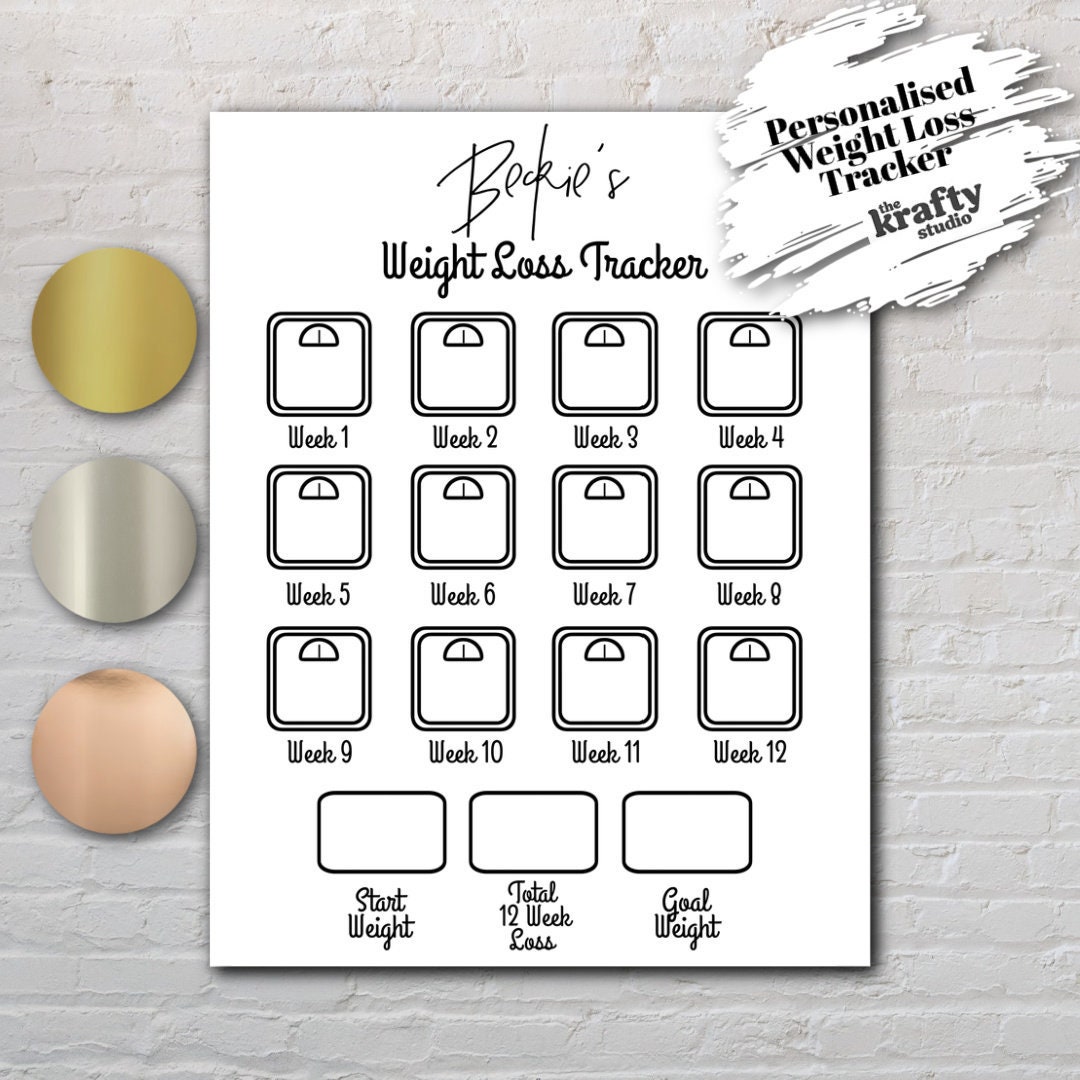 12 week weight loss tracker template - terescrap
