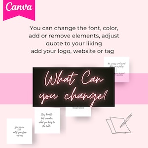 100 Motivation Social Media Posts for Entrepreneurs V2, women, Boss Ladies, Ready to post Instagram and Editable Canva Template image 8