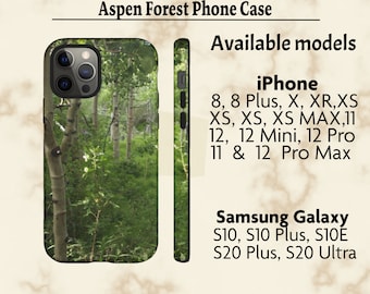 Protective Phone Case, Nature Phone Cases, Aspen Forest, iPhone case, Samsung Galaxy case, iPhone 12, iPhone 11, Tough iPhone Case, iPhone