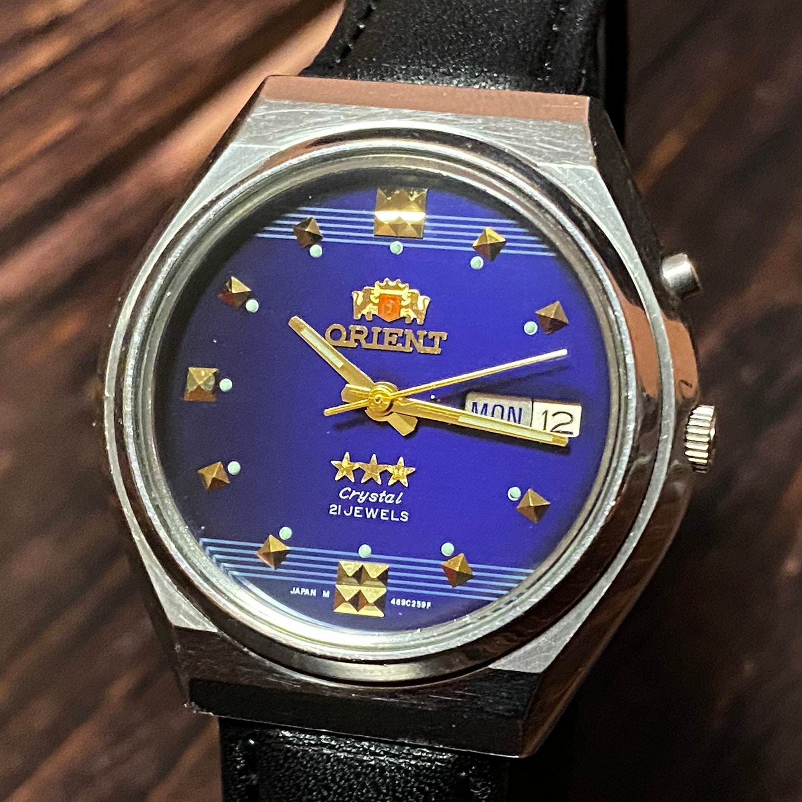 Vintage mens watch ORIENT CRYSTAL 3 AAA Automática 21 joyas Etsy