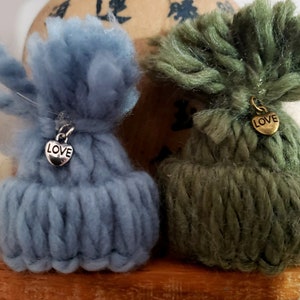 Ornaments, macrame, yarn, handcrafted, Handmade,   gnomes, hats