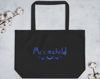 Moonchild - Zwart Grote biologische draagtas