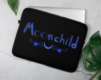Moonchild - Zwarte Laptop Sleeve