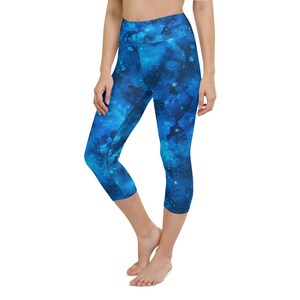 Blue Space - Yoga Capri Leggings