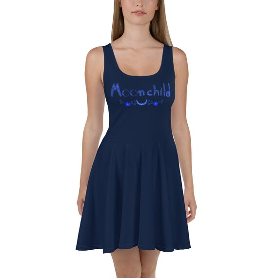 navy blue skater dress Navy Short Sleeve Belted Skater Dress – AX Paris main image 1