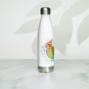 Grote Regenboog Cockatiel - Roestvrijstalen Waterfles
