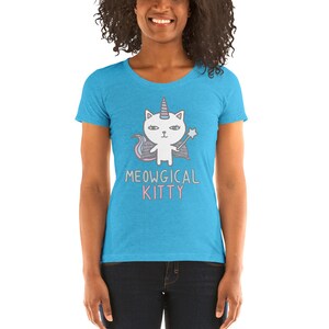 Cotton Candy Meowgical Kittycorn - Ladies&#39; short sleeve t-shirt