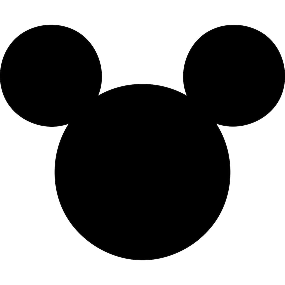 Simple Mickey Mouse SVG