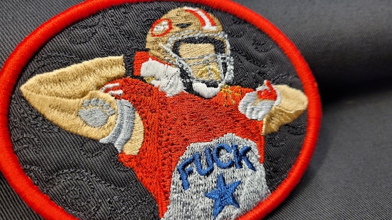 George Kittle Embroidered Iron-On Patch: 49ers Tribute (4" x 3.4")