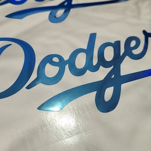 Holographic Opal Blue Dodgers Decal: Los Angeles Fan Gift (8&quot; x 3.3&quot;)