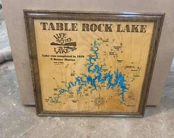 Table Rock Lake Map Etsy