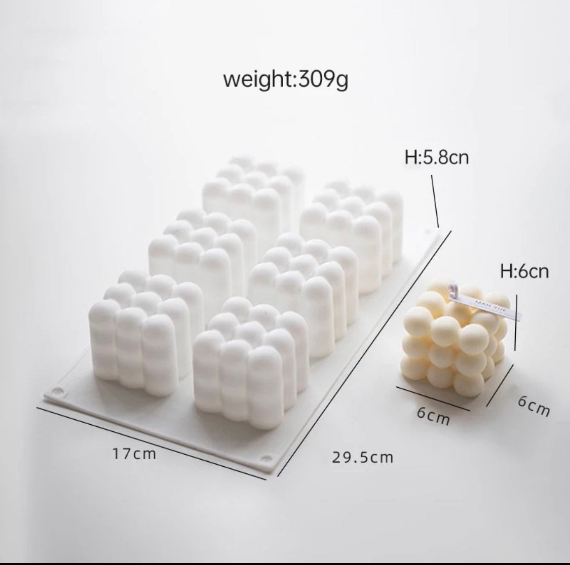 Velas de silicona 3D Molde Cubo jabón de soja Aromaterapia Candle Mold  Craft 4 Modelos disponibles -  México