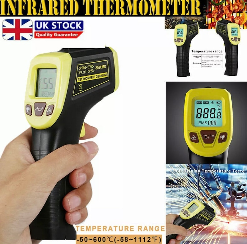 Handheld Non-Contact Digital IR Temperature Gun Infrared Laser Point Thermometer. Perfect for Candles making image 8