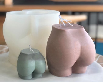 2021 New style DIY 3D Human Butt Mould - Resin and for Candle making middle and small size available!! (middle size 9*11cm small size 6*5cm)