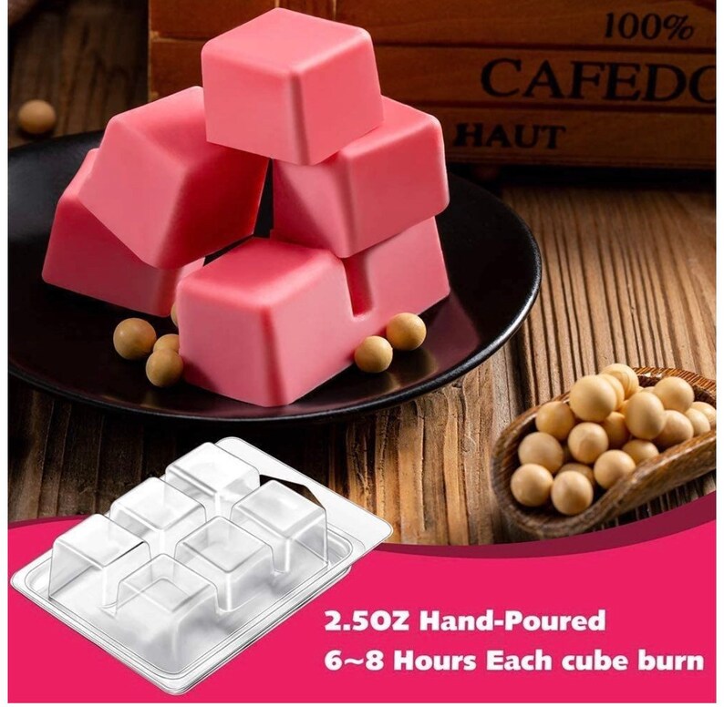 Wax Melt Molds 6 Cavity Clear Plastic Clamshell Mould Cube Etsy