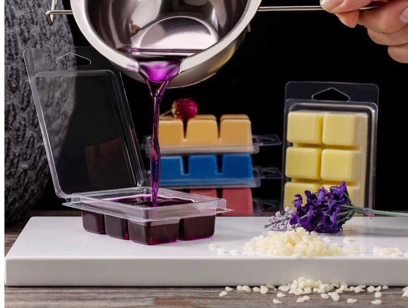 Wax Melt Molds 6 Cavity Clear Plastic Clamshell Mould Cube Etsy