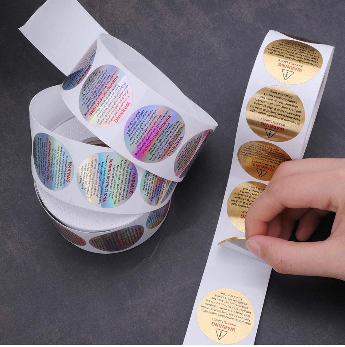 Holographic Wax-Melt or Candles Warning Labels in 2 | Etsy