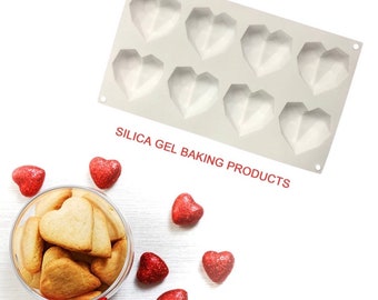 DIY Cake Mould Fondant Decor Cake Love Heart Shaped Non-stick Silicone Mold Bakeware Fondant Chocolate Mould