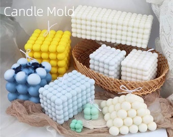 Large sizes Giant Bubble Cube Candle silicone mold handmade double Bubbles home Decor candle art mould for making  taper candle