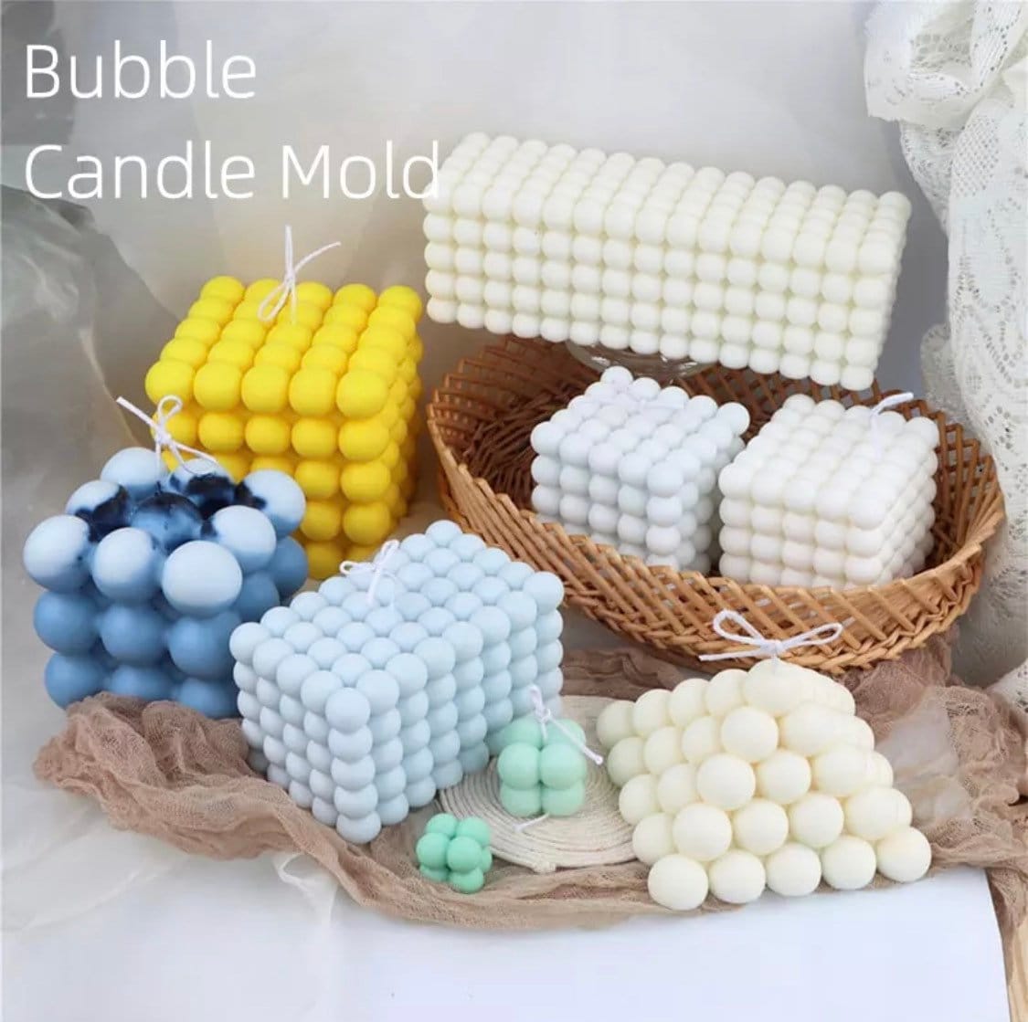 Bubble Candle Mold, Geometric Mold, Ball Candle Mold, Atomic Ball, Handmade  Soap Mold, Aromatherapy Plaster DIY, Food-grade Silicone Mold 