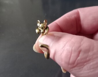 Ratte/Maus verstellbarer Ring (Goldfarbe)