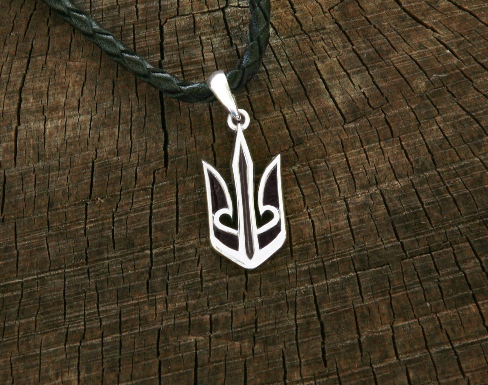 Tryzub Silver Pendant Ukrainian Trident Necklace Sterling silver