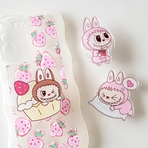 Labubu Phone Grip, Cute Phone Accessory, Kawaii Phone Holder, Aesthetic Phone Grip, Griptok, Gifts for Her