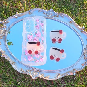 Cute Coffee Cup Phone Grip,Cute Phone Accessory, Phone Holder,Aesthetic Phone Grip, Cute Bunny phone holder, Tablet grips, cellphone holder