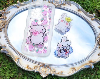 Cute Bunny Phone Grip, Kawaii Acrylic Griptok, Phone Stand